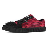 T.U.K. Ribbed Canvas Trainers Sneakers red black EU 36
