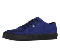 T.U.K. Ribbed Sole Creeper Sneaker - Mens and Womens Fashion Trainers - Skate, Punk, Rock and Goth Shoes in Leather, Suede and Canvas - Colour Navy - Size UK M10 / W11