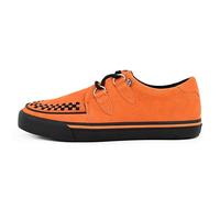T.U.K. Suede Creeper Sneaker - Men and Womens Sneaker - Colour Burnt Orange Suede - Punk Goth and Rocker Style Leather and Suede Lace Up Shoes - UK Size Men 5 / Women 6