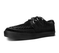 T.U.K. Vegan Creeper Sneaker - Mens and Womens Sneakers - Colour Black Velvet - Punk, Goth and Rocker Style Leather and Lace Up Shoes - UK Size Men 10 / Women 11