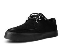 T.U.K. Vegan Creeper Sneaker - Mens and Womens Sneakers - Colour Black Vegan Suede - Punk, Goth and Rocker Style Leather and Lace Up Shoes - UK Size Men 4 / Women 5