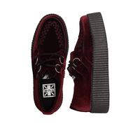 T.U.K. - Viva High Velvet Burgundy - Girl Shoes - red - EU 37 - Textile, Synthetic/Textile/Rubber EU 37