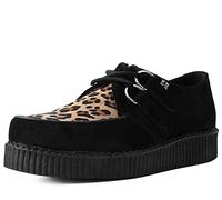 T.U.K. Viva Low Creeper - Men's and Women's Shoes - Colour Black Leopard Suede - Size UK Men 5 / UK Women 6