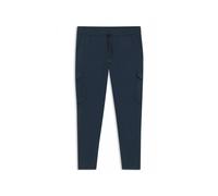 BOSS Tapered-fit trousers in easy-iron stretch poplin - Style T_Urbanex-CargoLight, 50508339 Dark Blue 36R