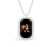 T-urkey Playing Tennis Player Women's Necklaces Lightweight Alloy Pendant Diamond Necklace Ladies Jewelry Gift