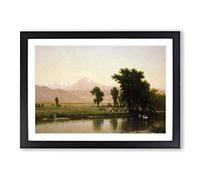 T.W. Whittredge Crossing The River Platte Framed Print | A2 Black Framed Wall Art | Ready to Hang | Modern Landscape Picture | Living Room Bedroom Lounge Office