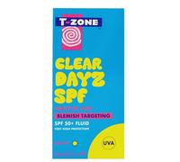 T-Zone Clear Dayz SPF 50+ (50ml), Salicylic Acid & Niacinamide Daily Sunscreen for Blemish-Prone Skin, Ultra-Light Fluid with Broad Spectrum UV Protection & Clear Skin Formula