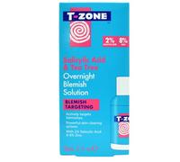 T-Zone Salicylic Acid & Tea Tree Overnight Blemish Solution - Fast-Acting, Targeted Treatment for Clearer Complexion - Salicylic Acid, Tea Tree, Zinc - Prevents Future Breakouts, 30ml