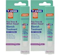 T-Zone Tea Tree & Witch Hazel Blemish Treatment Gel 15ml, Rapid Spot Treatment with Salicylic Acid & Niacinamide, Targets, Calms & Prevents Spots, Pimples & Breakouts for Clearer Skin (Pack of 2)