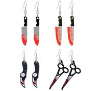 T-ztoss 4 Pairs Knife Dagger Earring for Women Gothic Knife Dangle Earring Gothic Halloween Party Jewelry, Acrylic