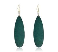 T-ztoss Bohemian Wood Earrings for Women Natural Wooden Earrings African Teardrop Dangle Earrings, S, Wood, No Gemstone
