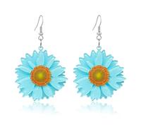 T-ztoss Daisy Flower Earrings for Women Sunflower Drop Earrings Acrylic Floral Earrings for Girls Y2k Yellow White Flowers 60/70s Earrings, Acrylic