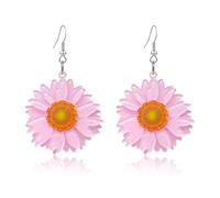 T-ztoss Daisy Flower Earrings for Women Sunflower Drop Earrings Acrylic Floral Earrings for Girls Y2k Yellow White Flowers 60/70s Earrings, Acrylic