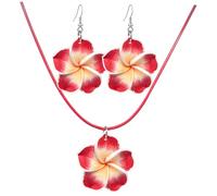 T-ztoss Flower Earrings Lovely Hawaiian Plumeria Dangle Earrings Bohemia Tropical Flower Earrings Beach Party Accessories for Women Girls Gifts, clay, np