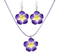 T-ztoss Flower Earrings Lovely Hawaiian Plumeria Dangle Earrings Bohemia Tropical Flower Earrings Beach Party Accessories for Women Girls Gifts, clay, np