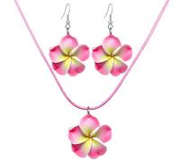 T-ztoss Flower Earrings Lovely Hawaiian Plumeria Dangle Earrings Bohemia Tropical Flower Earrings Beach Party Accessories for Women Girls Gifts, clay, np