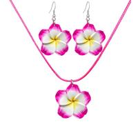 T-ztoss Flower Earrings Lovely Hawaiian Plumeria Dangle Earrings Bohemia Tropical Flower Earrings Beach Party Accessories for Women Girls Gifts, clay, np