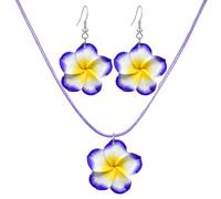 T-ztoss Flower Earrings Lovely Hawaiian Plumeria Dangle Earrings Bohemia Tropical Flower Earrings Beach Party Accessories for Women Girls Gifts, clay, np