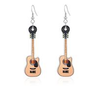 T-ztoss Guitar Earrings Brass for Women Electric Guitar Dangle Earrings Rock Music Lovers Teacher Singer Personalized Concert Party Rock and Roll Accessories Jewelry Gifts, Acrylic