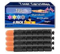 T01 Toner Cartridges Compatible for Canon imagePRESS C60 C600 C600i C65 C700 C750 C800 C850 Printers, High-Definition Printing Effect with Chip, 66000 Pages (1 Pack Magenta)