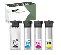 T01C1 T01C2 T01C3 T01C4 Compatible Ink Bag Cartridge for Epson Workforce Pro WF-C529R WF-C579R WF-C579RDWF (4PK-BK/C/M/Y)