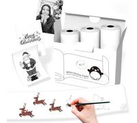 T02/Q02E/M02L/M02 White Sticker Paper Roll - 50mm x 3500mm Sticker Paper for Photos, Learning, Notes, Journals, DIY, Memos, Oil and Water Resistant, Sticker Thermal Paper Keep for 10 Years, 3 Rolls