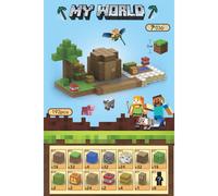 (T036-Village Chief's House-192PCS) Minecraft Magnetic Cubes Block Children's Educational Figure Assembly Game Surrounding Mini Building Block Toys