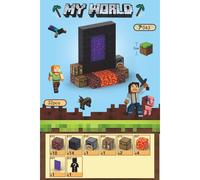 (T043-Hell Gate-32 PCS) Minecraft Magnetic Cubes Block Children's Educational Figure Assembly Game Surrounding Mini Building Block Toys