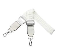 T05 Adjustable Shoulder Strap for Handbag with Leather, Replacement Bag 3.8 cm Wide with Silver Carabiner for Women, Crossbody, Pure White, T05
