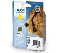 T0714 Yellow Epson Original Printer Ink Cartridge Cheetah Ink C13T07144010