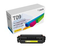 T09 Toner Cartridge With Chip Compatible For Canon T09 BK T09C T09Y T09M Works For Canon ImageCLASS X C1127iF MF1127C X LBP1127C Printers, 7600 Pages,Yellow-1 Pack