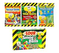 T0XIC Waste Sour Candy Variety Pack Bundle - Includes T0XIC Waste Original, Nuclear Fusion, Smog Balls, Nuclear Sludge Bars