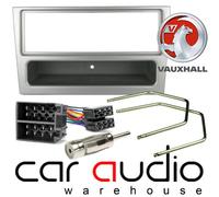T1 Audio T1-24VX02 PACK - Vauxhall Corsa C 2000-2004 Complete Car Stereo Facia Fitting Kit. Silver Single Din Facia, Release Keys, ISO Loom & Aerial Adaptor (Silver Finish Panel)