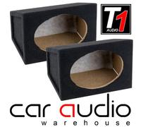 T1 Audio T1-6X9 Pair of MDF 6x9" Boxes Fully carpeted and complete with speaker binding posts (Sold in Pairs)