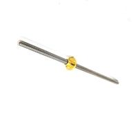 T10 Screw 304 Stainless Steel 16mm Pitch 2 Threaded Rod with Brass Nut for Printer(500mm with Nut)