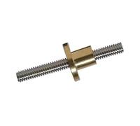 T10 Screw 3mm Pitch 304 Stainless Steel Threaded Rod with Brass Nut for Printer(750mm with Nut)