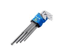 T10-T50 9pcs Long Arm Tamper Resistant Torx Star Key Wrench Set