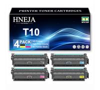 T10 Toner Cartridge, Compatible 4566C001 4565C001 4564C001 4563C001 Toner Cartridges for Canon MF1538 LBP1538 C1533 C1538 Printer,4 Colors-1 Pack