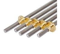 T10 Trapezoidal Lead Screw Nut 1pc Stainless Steel Spindle Screw 1000mm Length 10mm Lead Precision Copper Nut for Linear Motion Applications