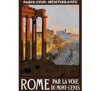 T10 Vintage 1920's Italy Rome French Railways Italian Travel Poster Re-Print - A3 (432 x 305mm) 16.5" x 11.7"