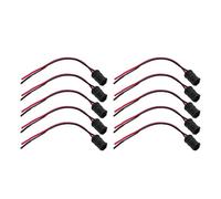 T10 W5W LED Socket Holder, 10 Pcs Light Bulb Extension Socket, Soft Rubber ABS Material, Lamp Bulb Holder for Car Motorcycle, Easy Installation with No Tools Req