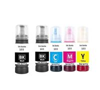 T103 103 104 Refill Dye Ink Desktop Printer Accessories - Compatible With Epson Eco Tank L1110 L3100 L3110 L3111 L3116 L3150 L3151 L3156 L3160 5190(1set - 5PCS)