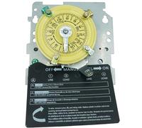 T104M 24-Hour Mechanical Timer Switch - 208-277 VAC 5HP 40A DPST Heavy Duty, Manual Override & Included Trippers, 12 ON/Off Cycles - for Pool, Pumps, HVAC Systems
