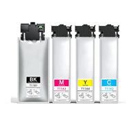 T11A1-T11A4 Ink Pack, Compatible For Epson, WF-C5310 | WF-C5390/C5810/C5890 use, T11A code series, Four-color set, Easy replacement(1 SET-K C M Y)
