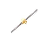 T12 Screw 12mm Pitch 2mm with Brass Nut, 304 Stainless Steel Threaded Rod for Printer(550mm)