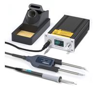 T12 Soldering Iron Station with STM32 Chip, PID Temperature Control, Tweezers Design for SMD/PCB Repair, Anti-Static ESD Safe, Fast Heating for Electronic Components Resistor Capacitor Chip