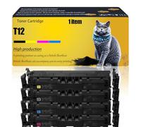 T12 Toner Cartridge Compatible for Canon High Yield Replacement for i-SENSYS X C1333i X C1333iF X C1333P Printers, Black Printable 7400 Pages (Multicolor)