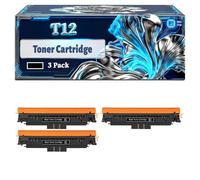 T12 Toner Cartridge Compatible for Canon i-SENSYS X C1333i X C1333iF X C1333P Printers, With Chip Large Capacity 2100 Pages (3 Pack Black)