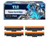 T12 Toner Cartridge Compatible for Canon i-SENSYS X C1333i X C1333iF X C1333P Printers, With Chip Large Capacity 7400 Pages (4 Pack Black)