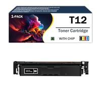 T12 Toner Cartridges Compatible Work for Canon Color ImageCLASS X LBP1333C MF1333C I-SENSYS X C1333i C1333iF C1333P Printers, Vivid Colors and Clear Printing,Black-1Pack